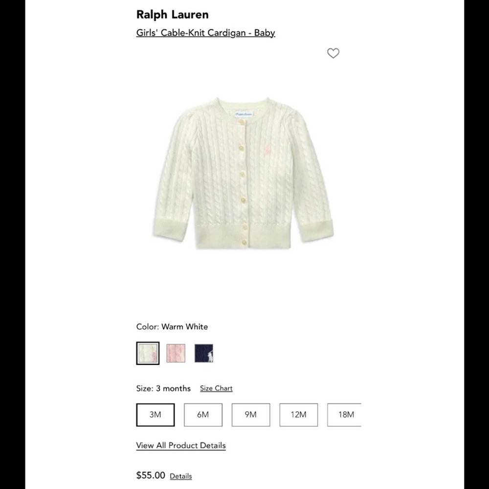 Ralph Lauren Girls’ Cupcake Dress and Cable-Knit Cardigan Set - Picture 9 of 9